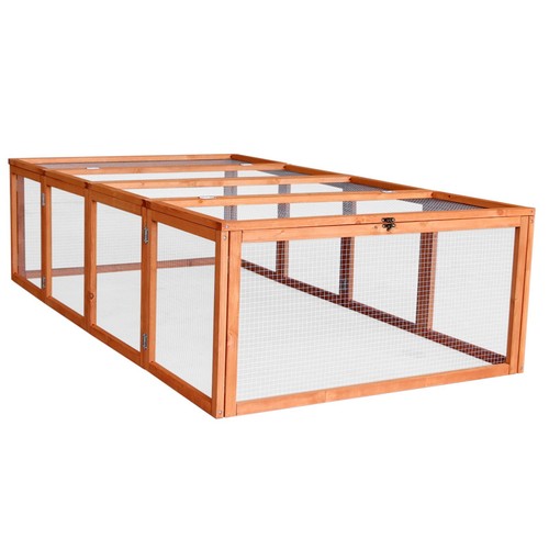 Wooden rabbit run - rabbit, pig